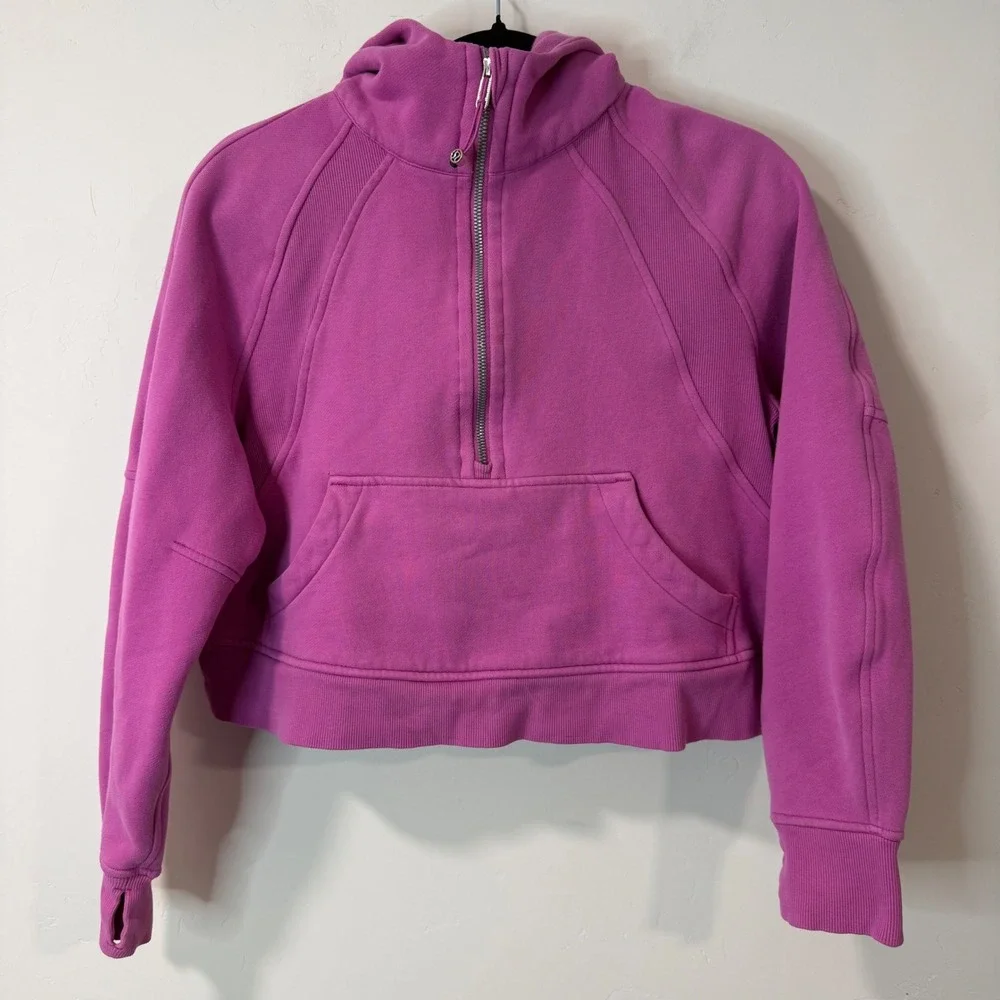 Lululemon Women‎ Scuba Oversized Half-Zip Hoodie XS/S Pink W3DM4S